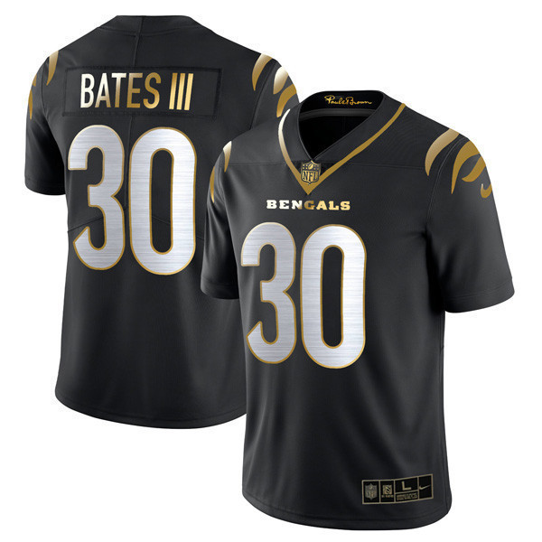 Jessie Bates III Women's Cincinnati Bengals Player Vapor Limited Black Gold Jersey - All Stitched 