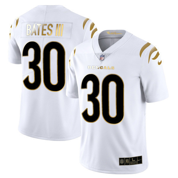 Jessie Bates III Women's Cincinnati Bengals Player Vapor Limited White Gold Jersey - All Stitched 