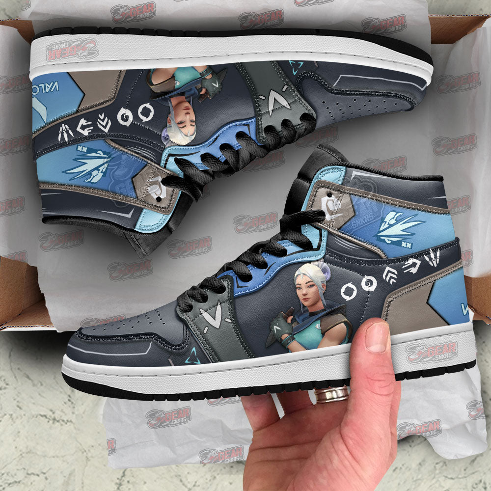 Jett Valorant Agent JD Sneakers Shoes For Gamer, Air Jordan Hightop
