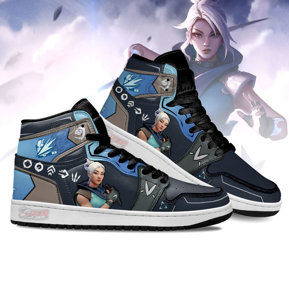 Jett Valorant Agent JD Sneakers Shoes For Gamer, Air Jordan Hightop