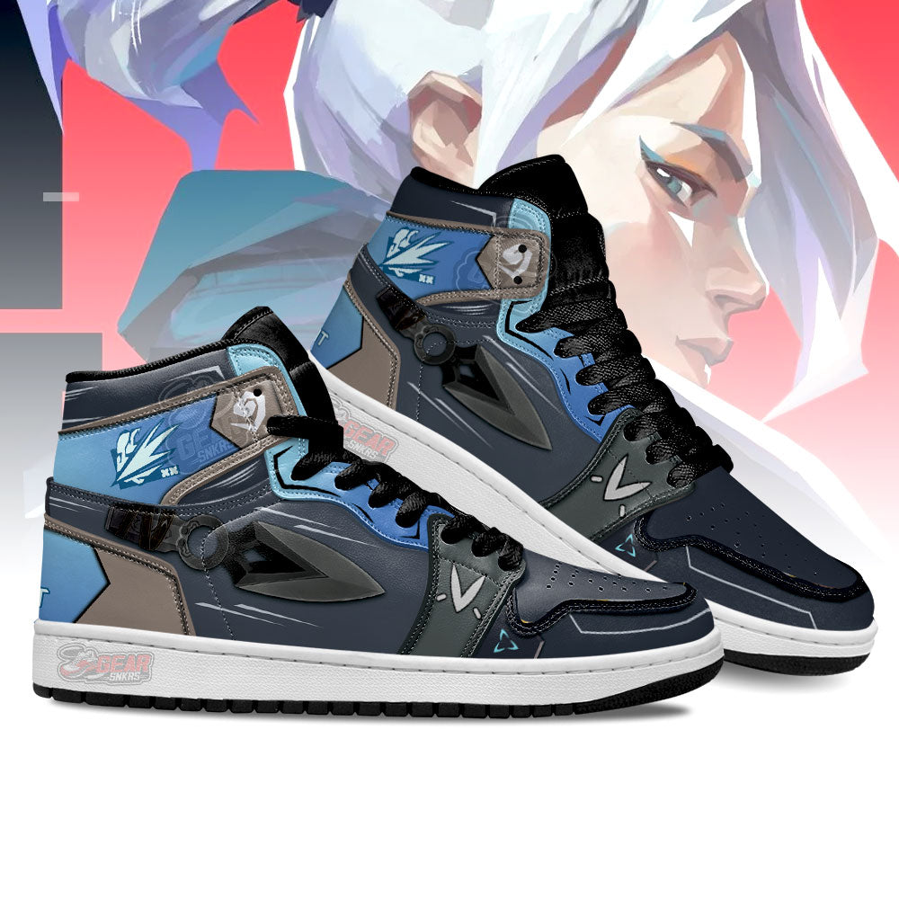 Jett Weapon Valorant Agent JD Sneakers Shoes For Gamer, Air Jordan Hightop