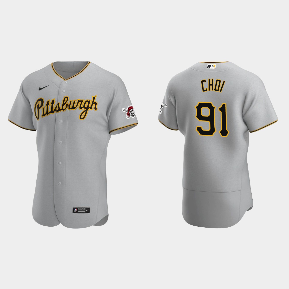 Ji-Man Choi Pittsburgh Pirates Road Jersey - Gray