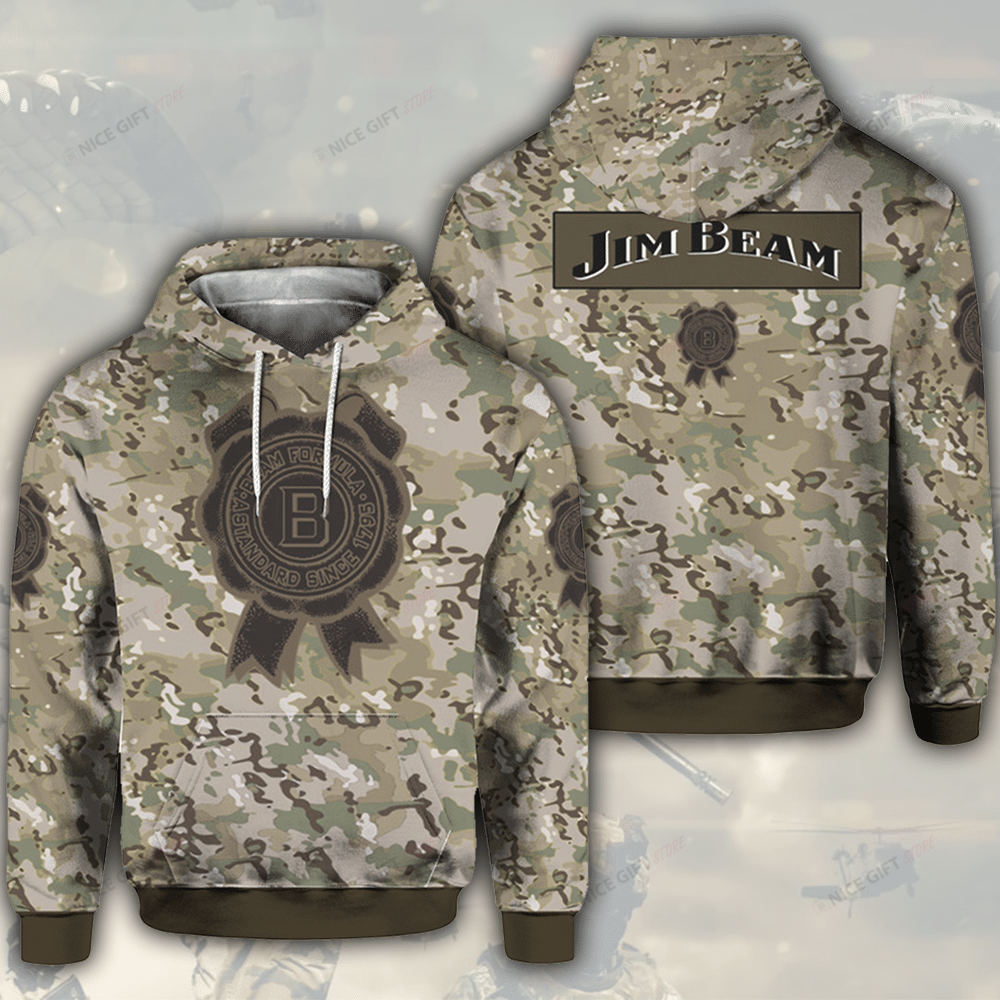 Jim Beam Camouflage 3D Hoodie Gift For Fans
