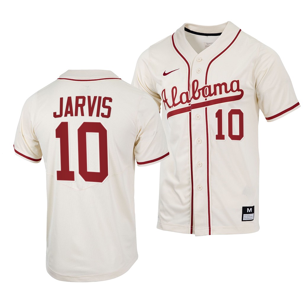 Jim Jarvis Alabama Crimson Tide #10 Natural College Jersey