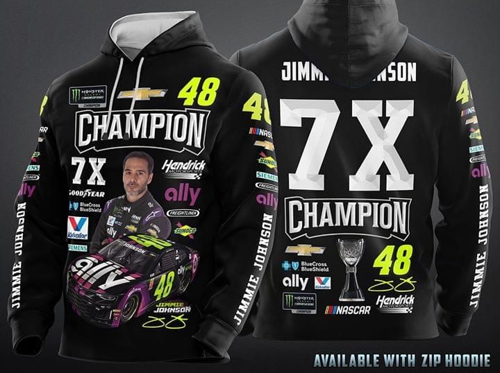 Jimmie johnson champion 7x chevrolet for fan 3D Hoodie