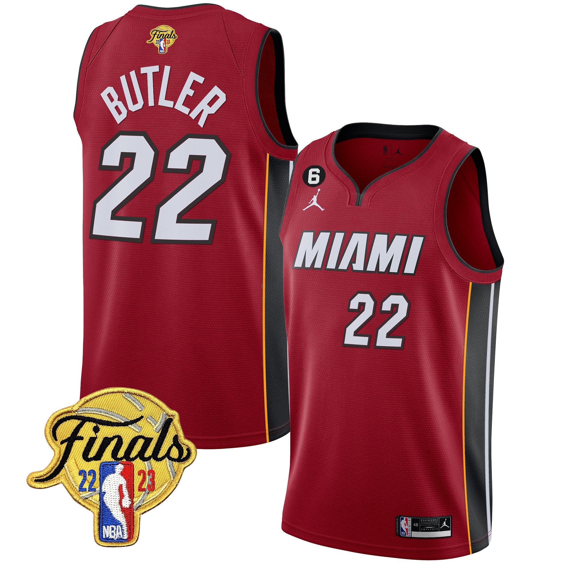 Jimmy Butler Men's Miami Heat 2023 Finals Patch Collection Statement Jersey - All Stitched