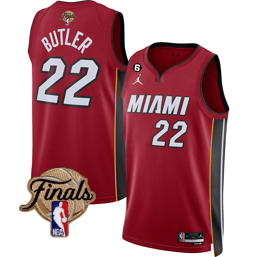 Jimmy Butler Men's Miami Heat 2023 Finals Patch Collection V3 Icon Jersey - All Stitched