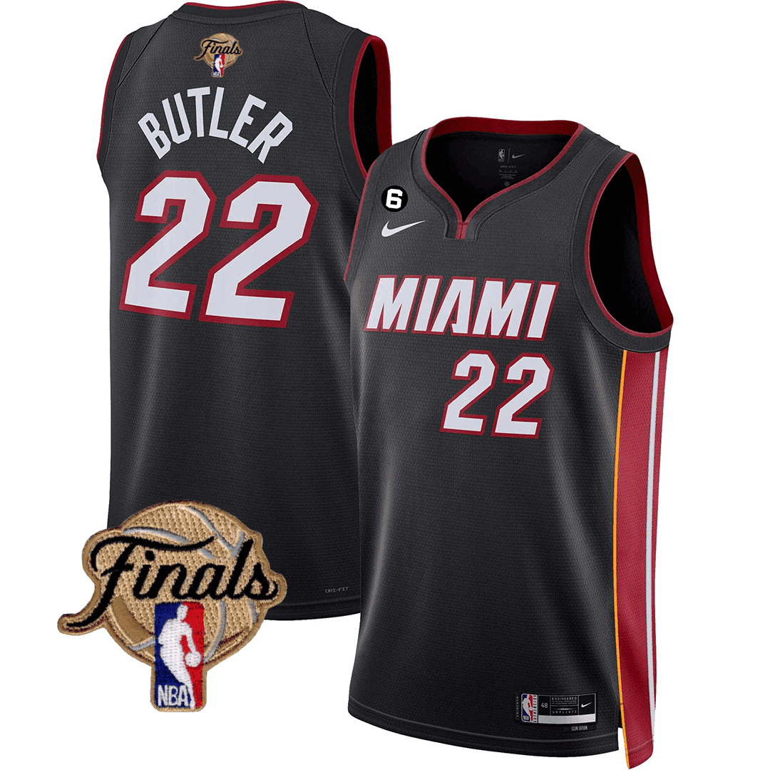 Jimmy Butler Men's Miami Heat 2023 Finals Patch Collection V3 Statement Jersey - All Stitched