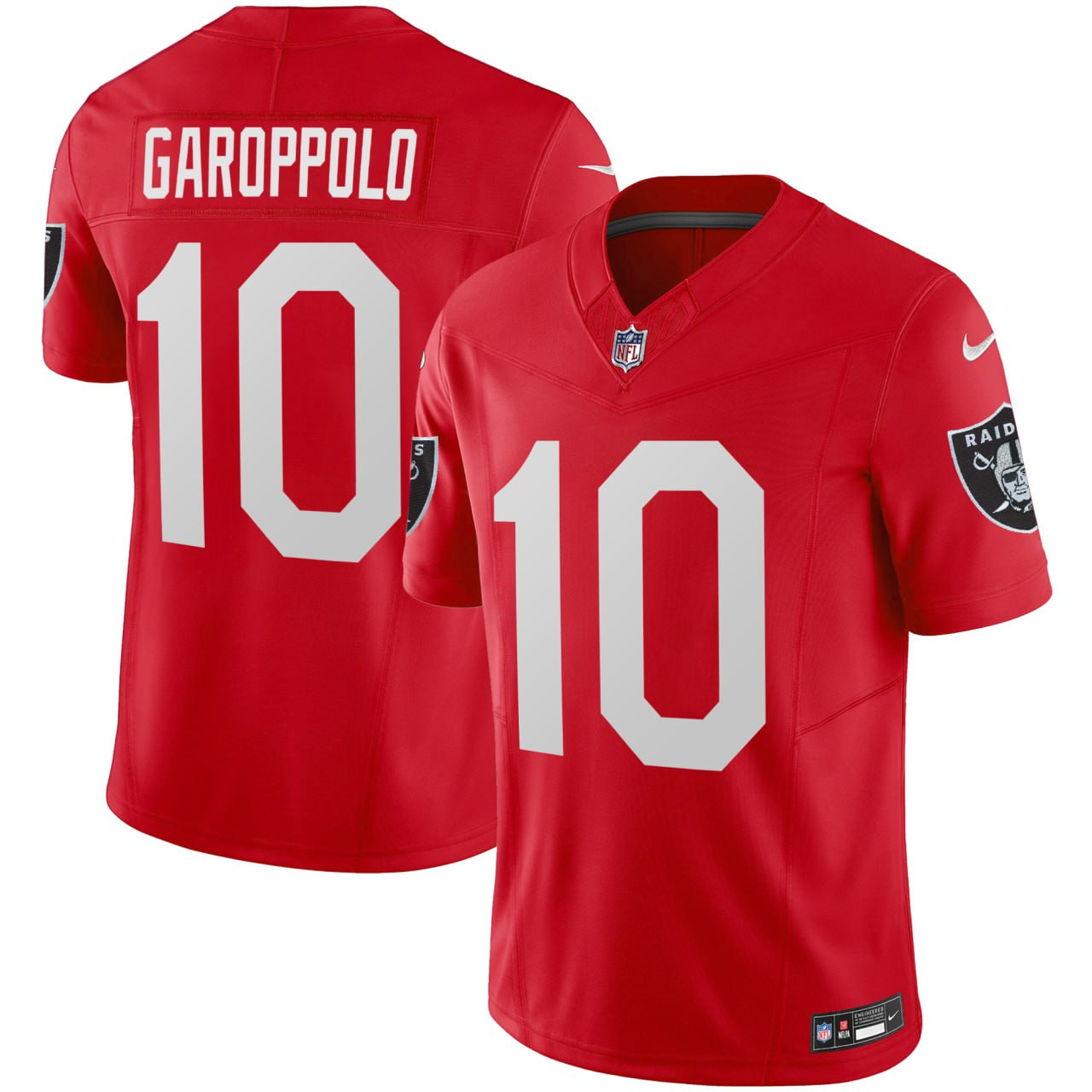 Jimmy Garoppolo Las Vegas Raiders Red Red Jersey - All Stitched