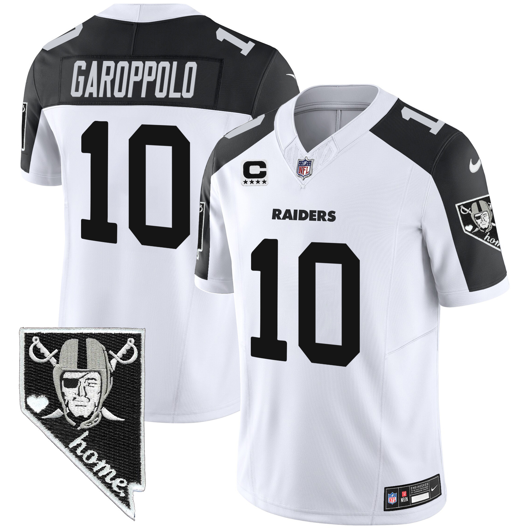 Jimmy Garoppolo Men's Las Vegas Raiders Nevada Home Patch Vapor Inverted Jersey - All Stitched 