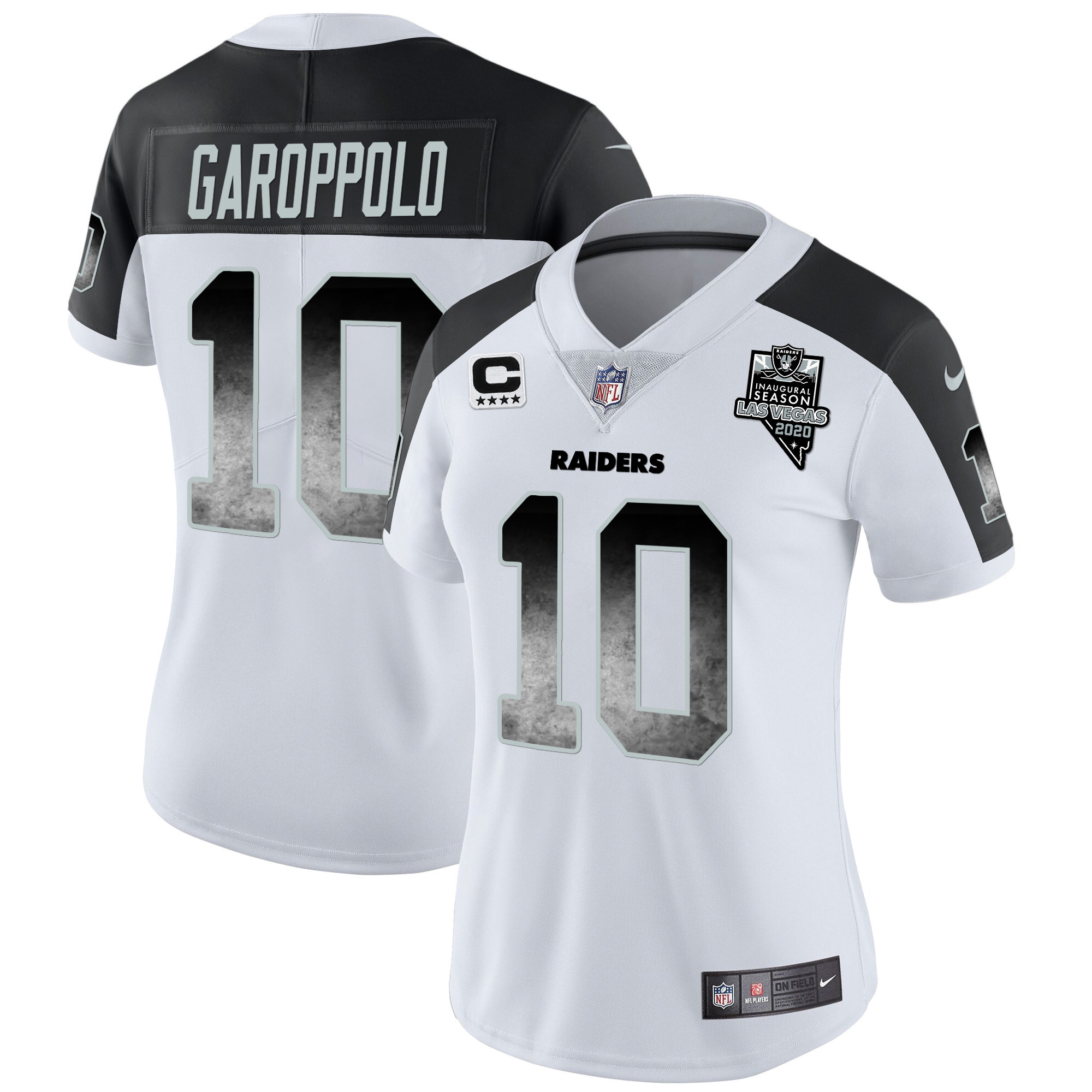 Jimmy Garoppolo Women's Las Vegas Raiders Arch Smoke Vapor Inverted Jersey - All Stitched 