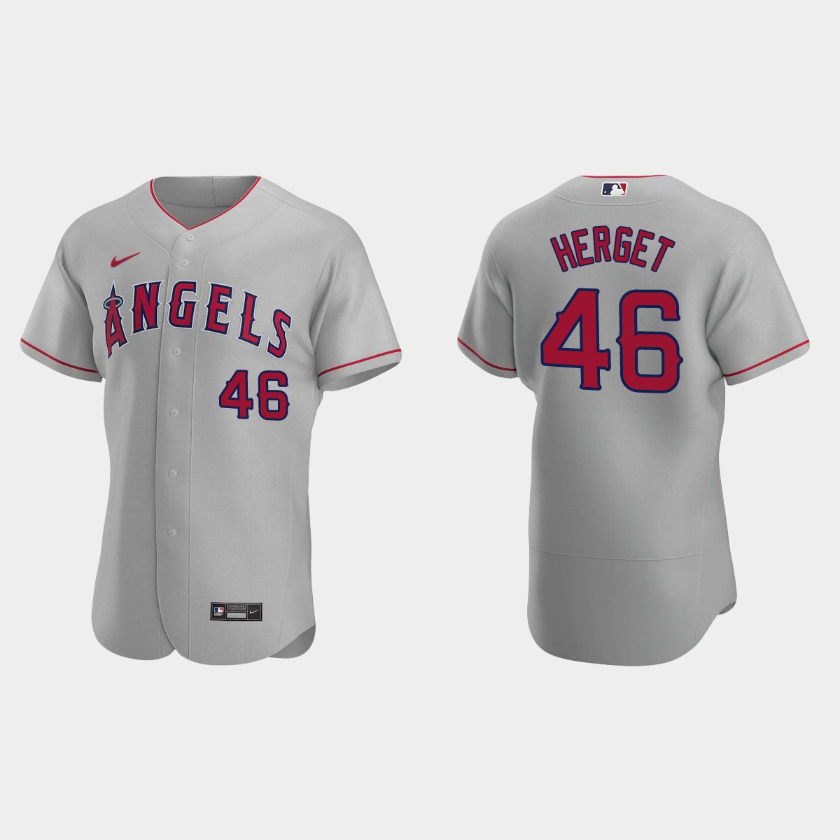 Jimmy Herget Los Angeles Angels Road Jersey - Gray