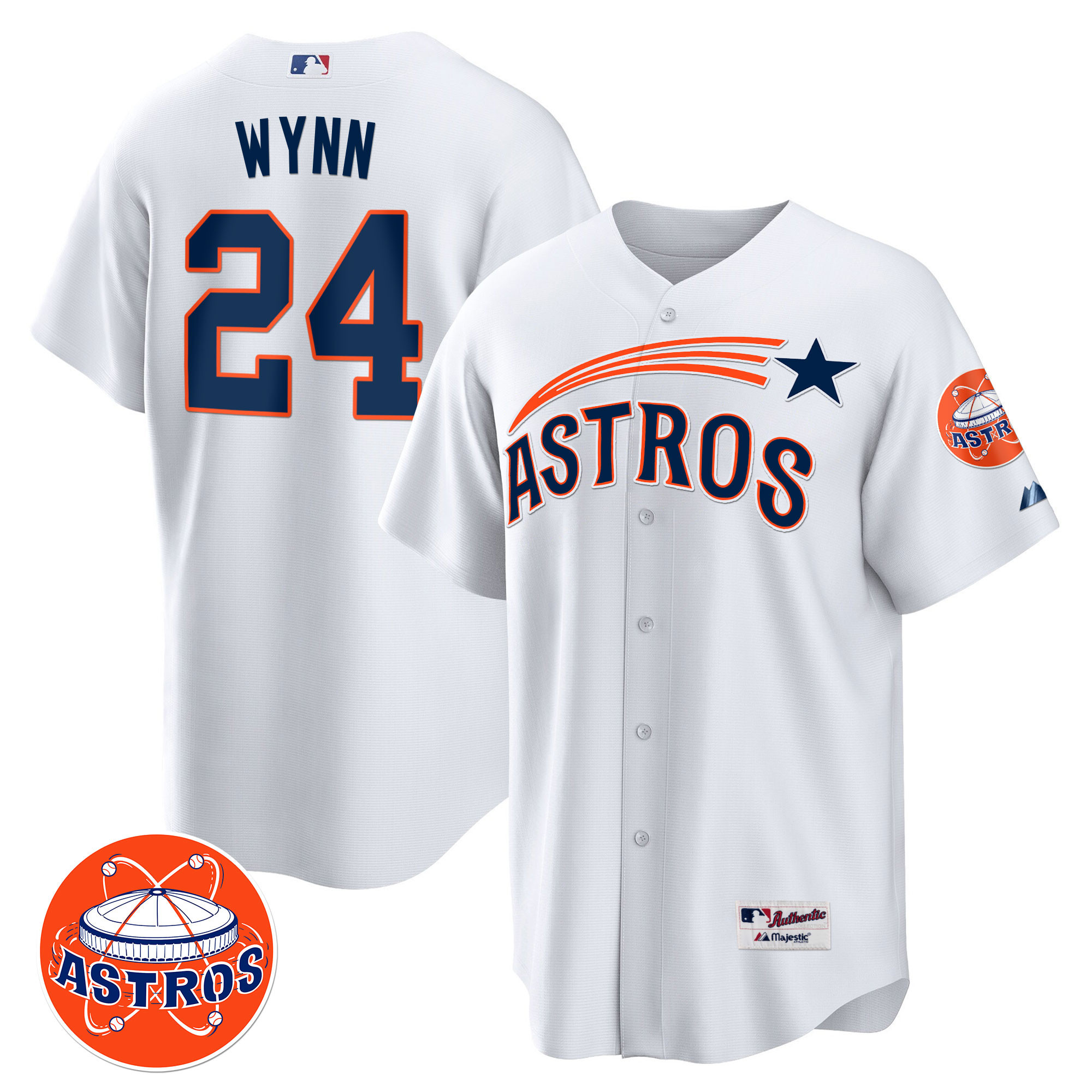 Jimmy Wynn Houston Astros White Cool Base Jersey - All Stitched
