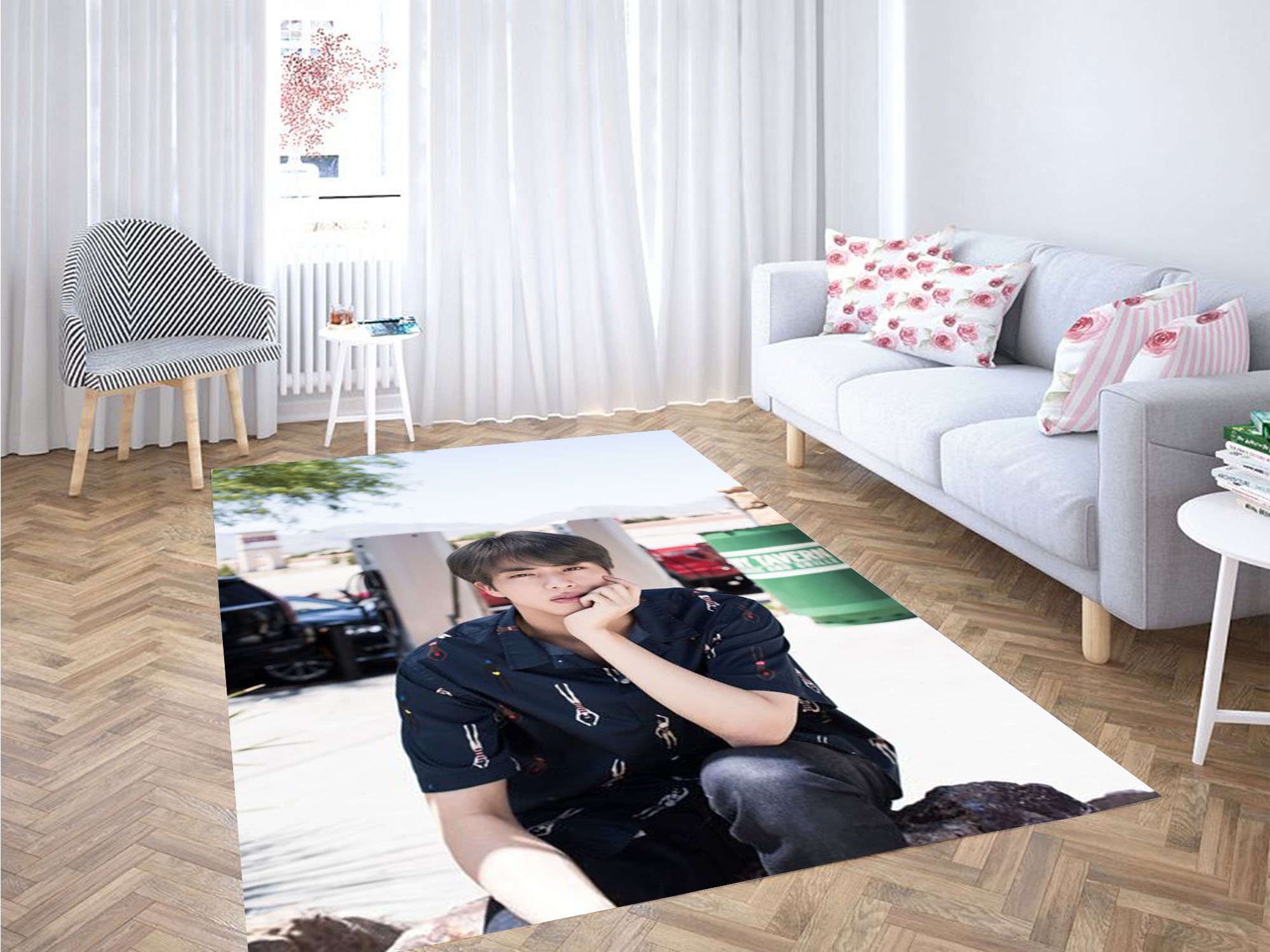 Jin Cute Wallpaper Carpet Rectangle Rug
