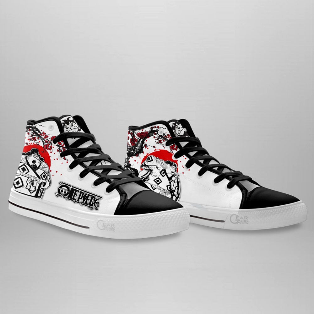 Jinbe High Top Shoes Custom Anime One Piece Sneakers Japan Style
