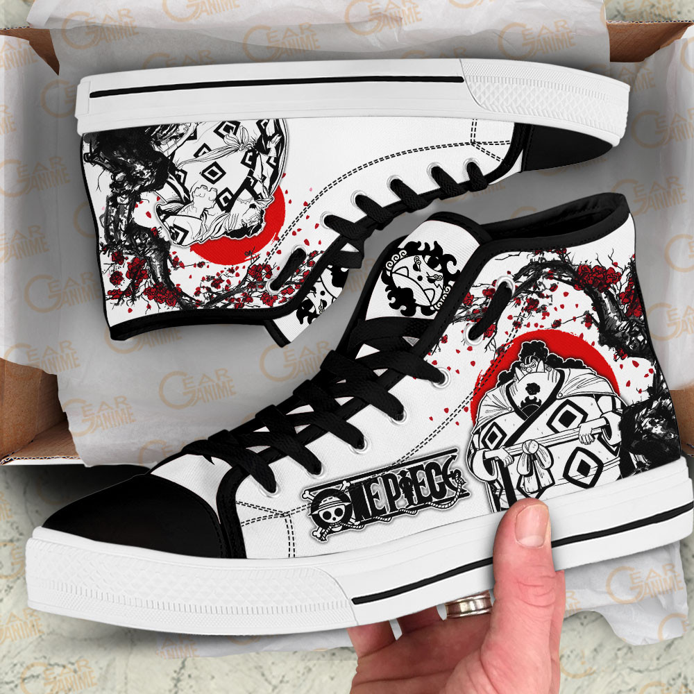Jinbe High Top Shoes Custom Anime One Piece Sneakers Japan Style