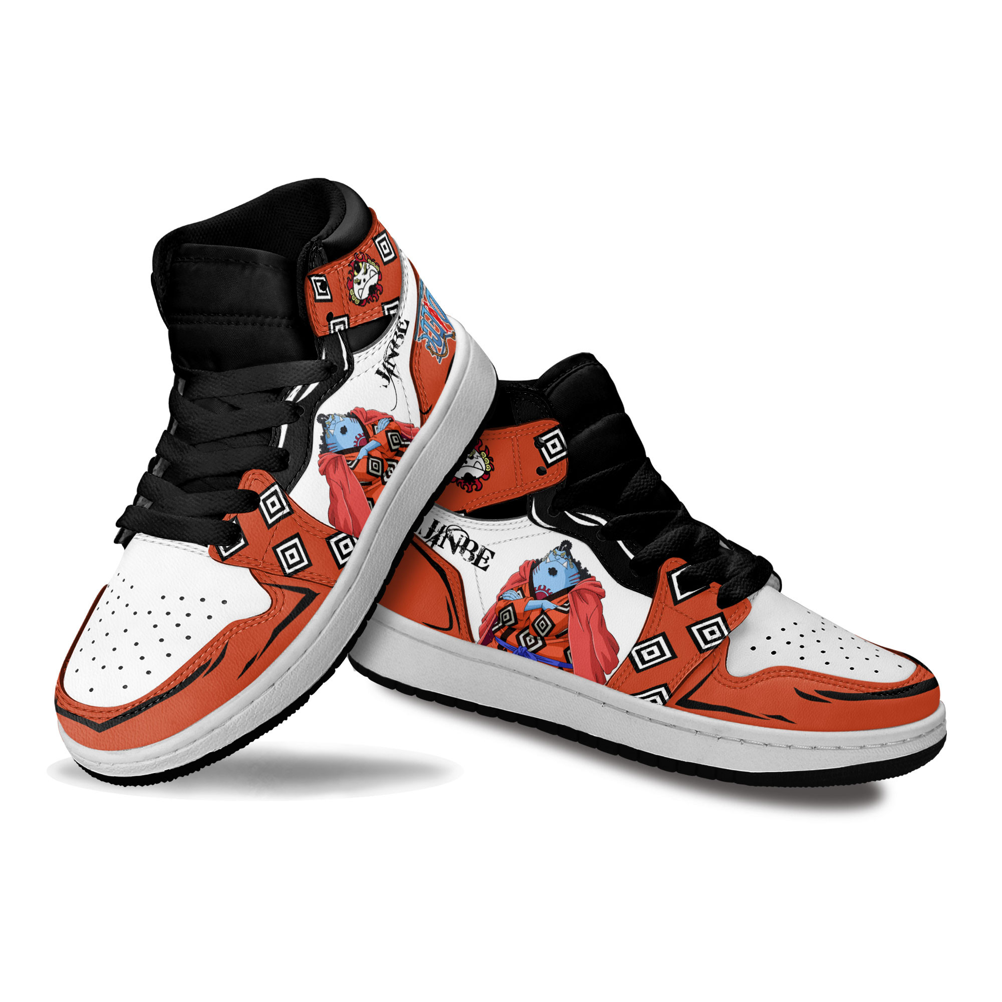 Jinbe Kids Sneakers Custom Anime One Piece Shoes For Kids