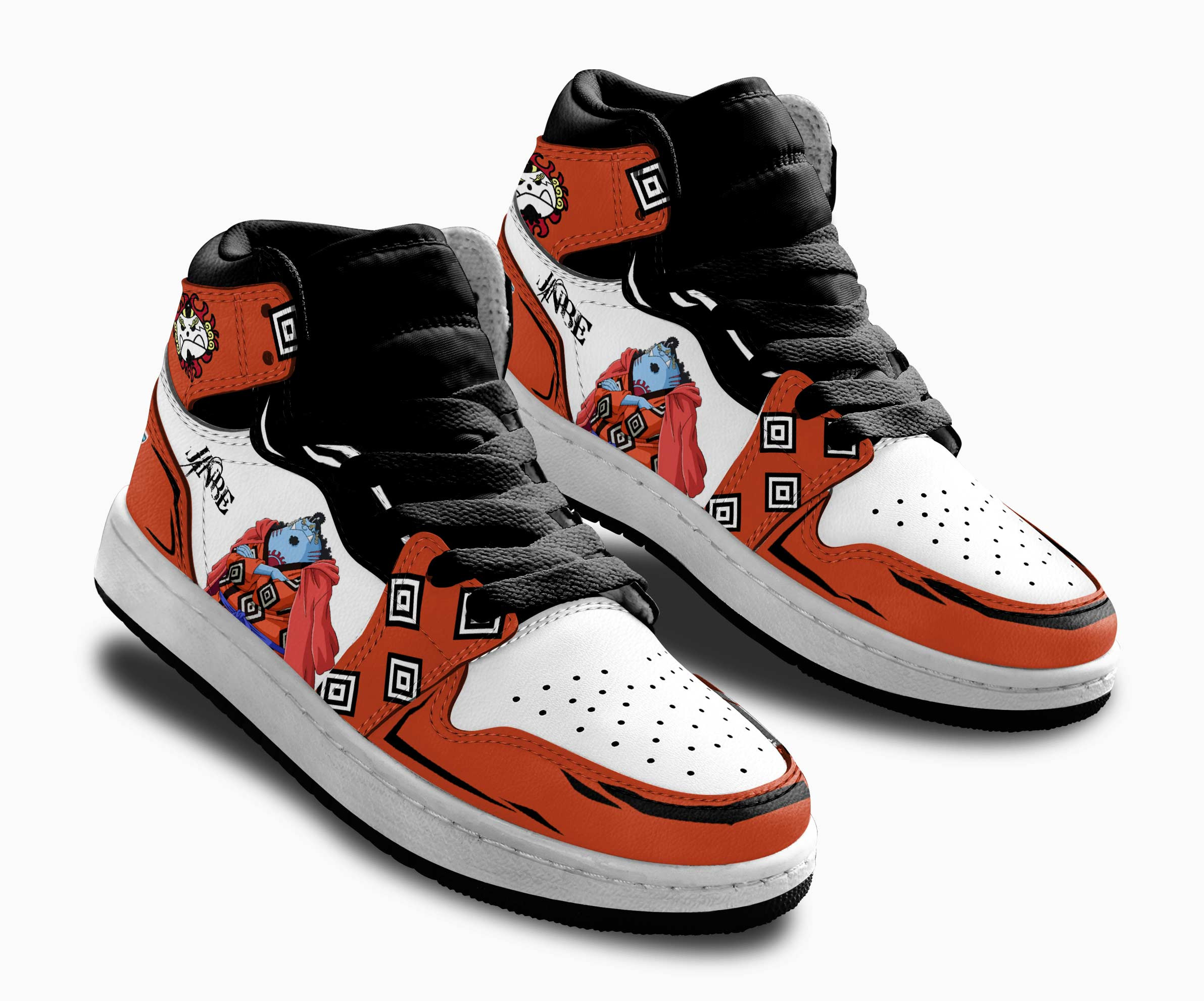 Jinbe Kids Sneakers Custom Anime One Piece Shoes For Kids