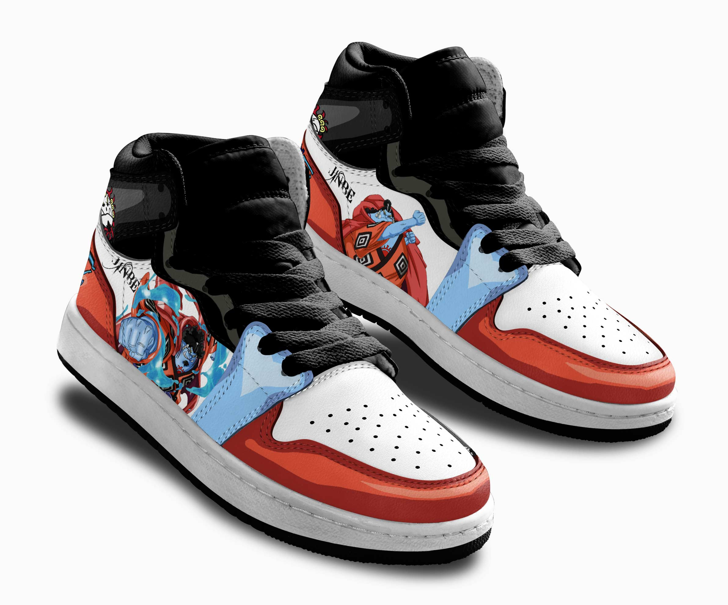Jinbe Kids Sneakers Custom One Piece Anime Shoes For Kids