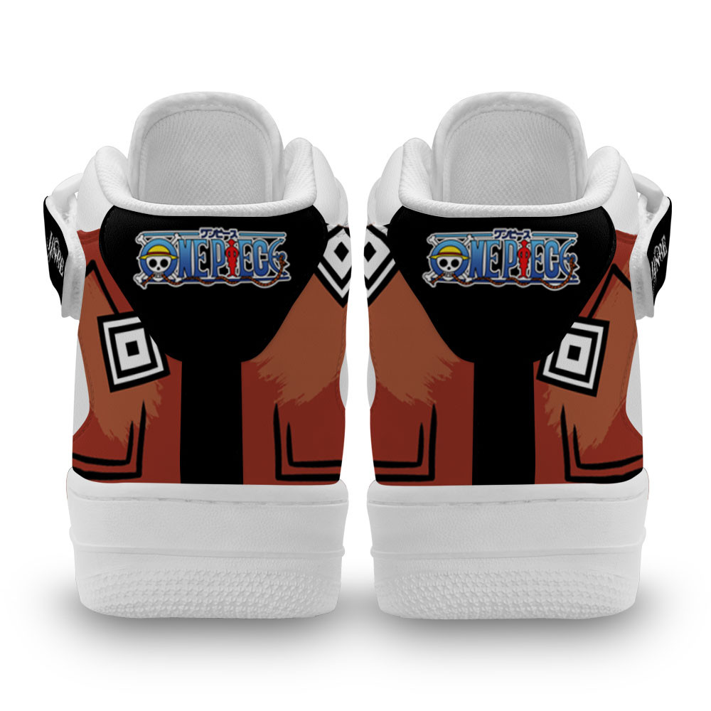 Jinbe Sneakers Air Mid Custom One Piece Anime Shoes