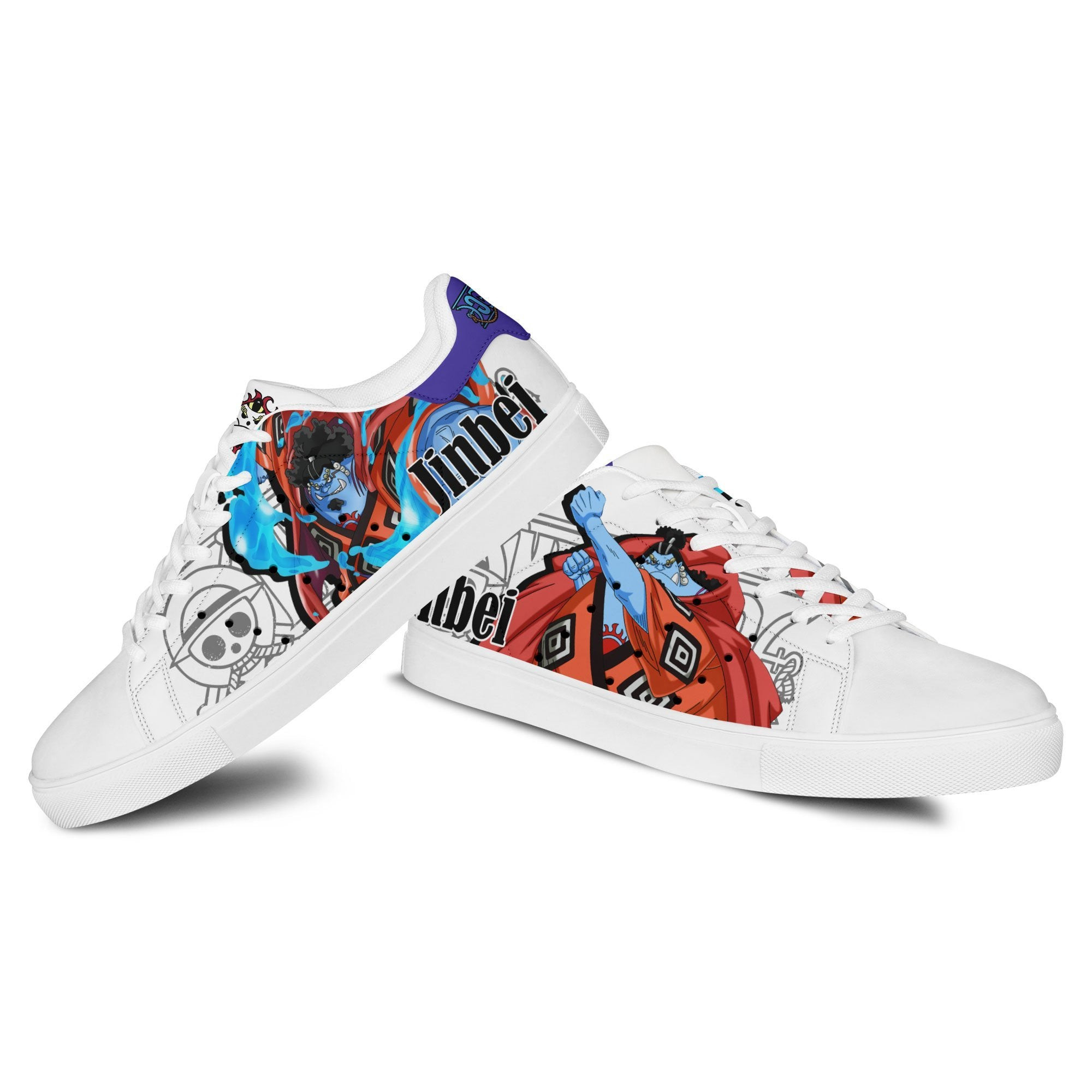 Jinbei Skate Sneakers Custom Anime One Piece Shoes