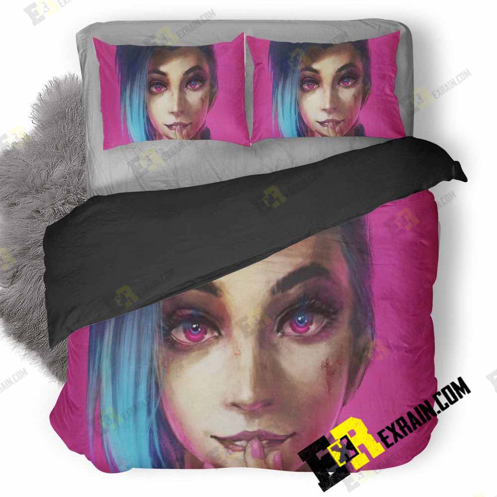 Jinx League Of Legends Painting Sd 3D Customized Duvet Cover Bedding Set