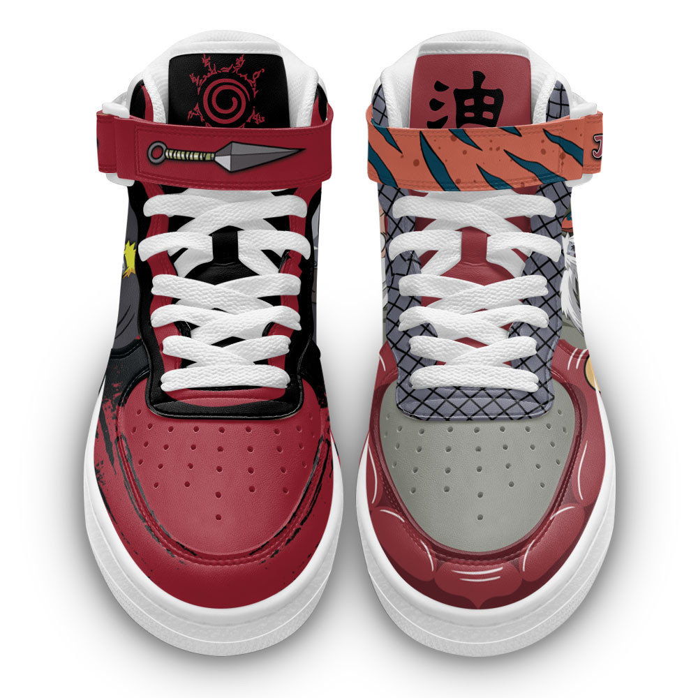 Jiraiya and Nrt Uzumaki Sneakers Air Mid Custom Anime Shoes