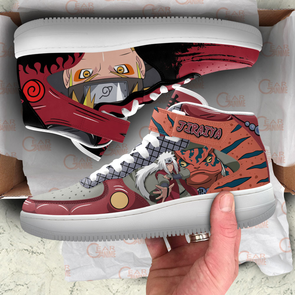 Jiraiya and Nrt Uzumaki Sneakers Air Mid Custom Anime Shoes
