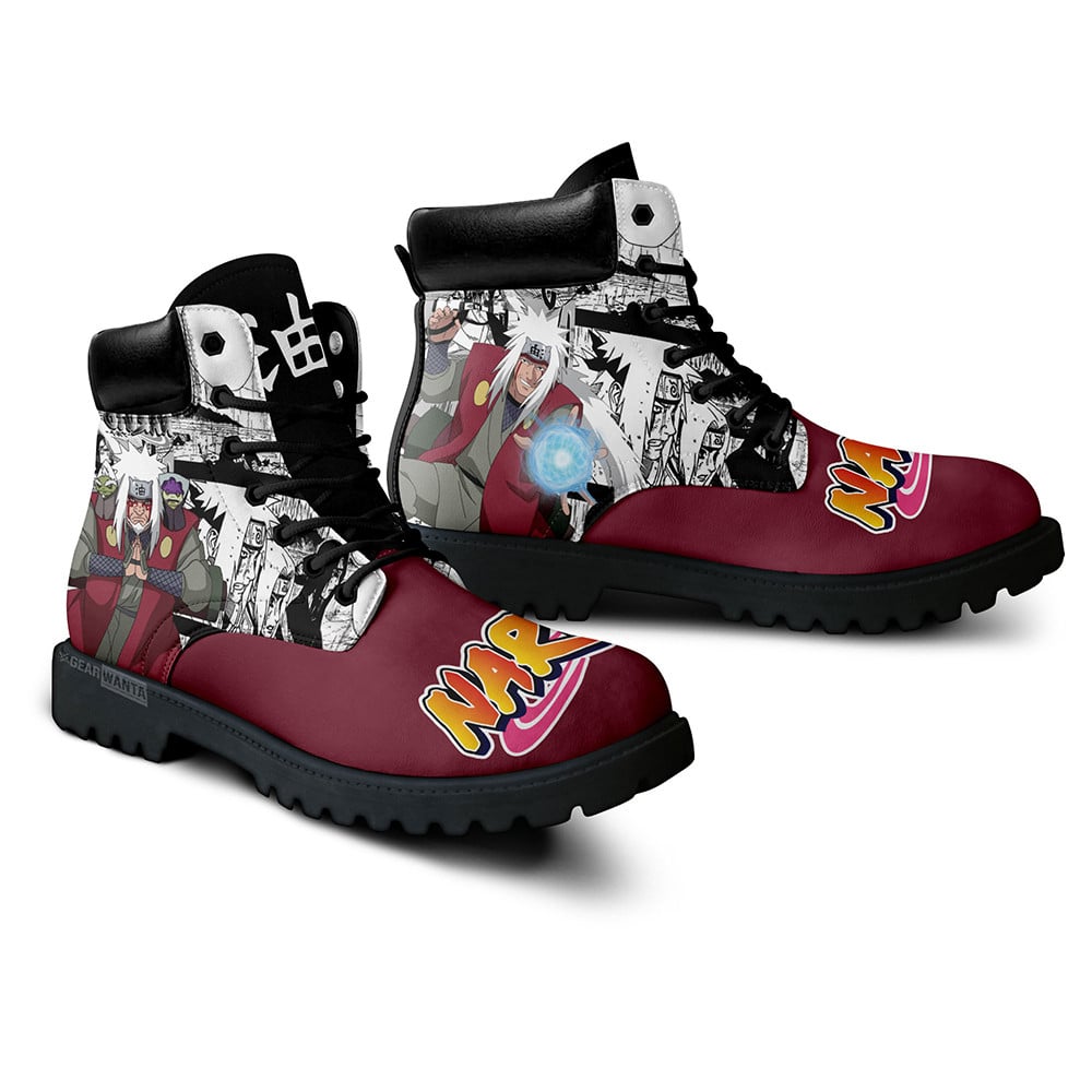 Jiraiya Boots Custom Anime Shoes Mix Manga Style