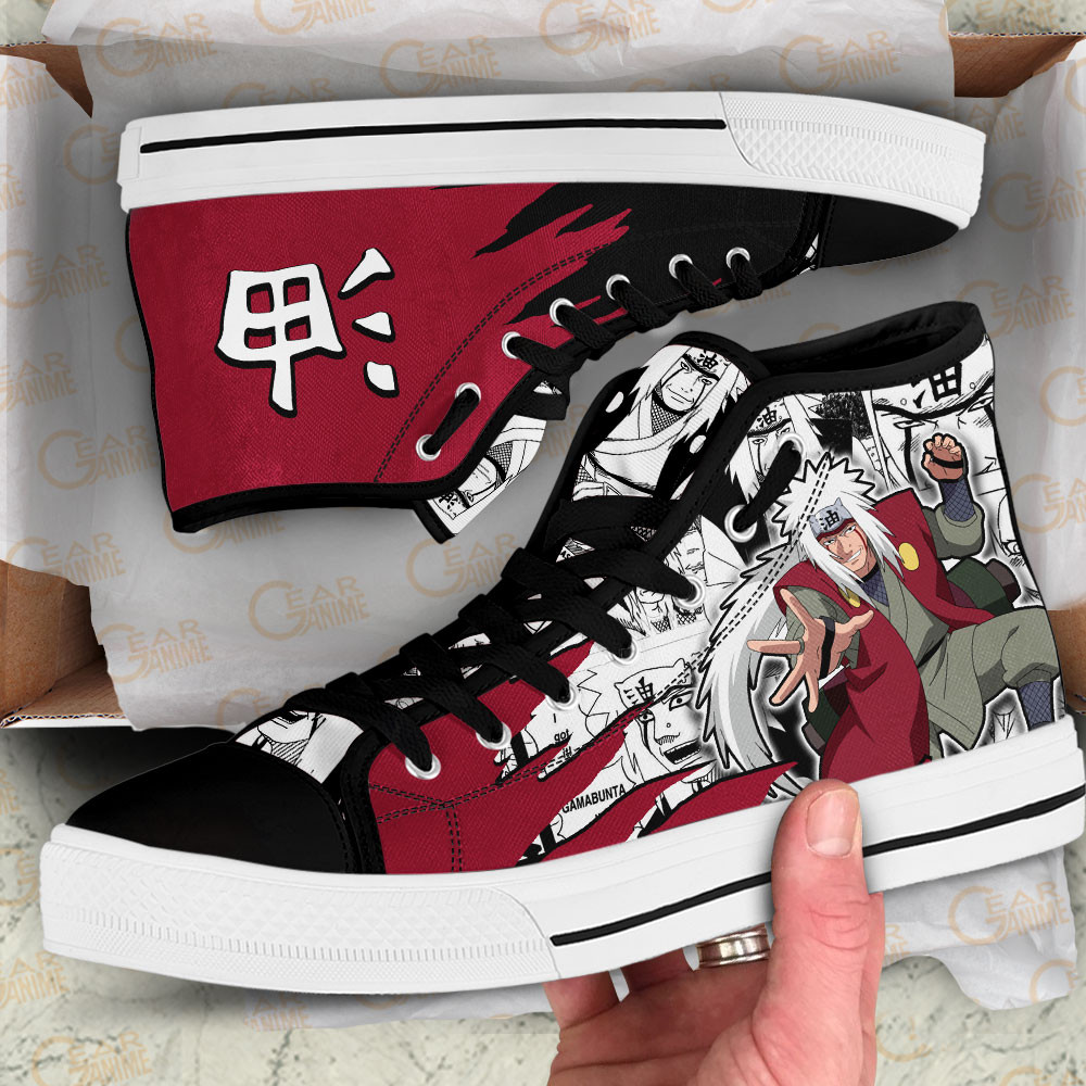 Jiraiya High Top Shoes Custom Anime Sneakers Mix Manga