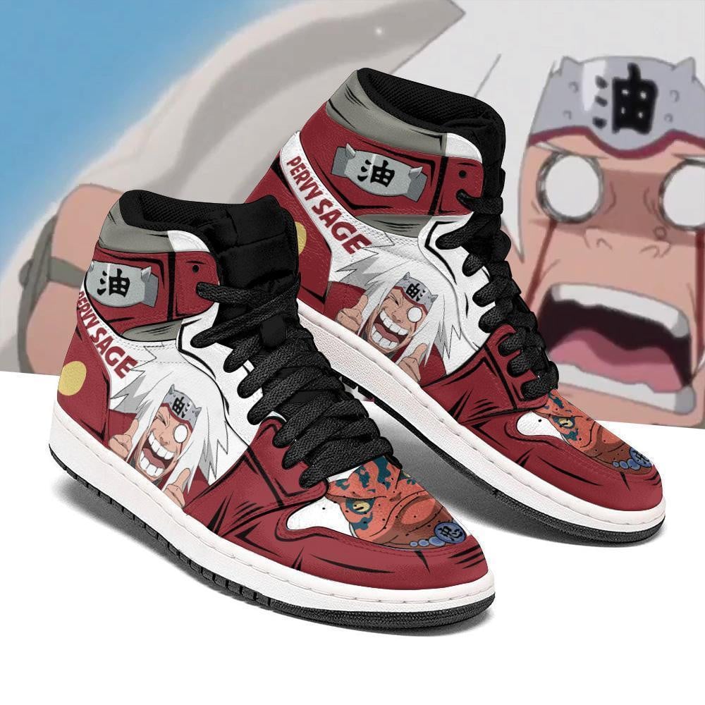 Jiraiya Pervy JD1s Sneakers Funny Face Anime Shoes, Air Jordan Hightop