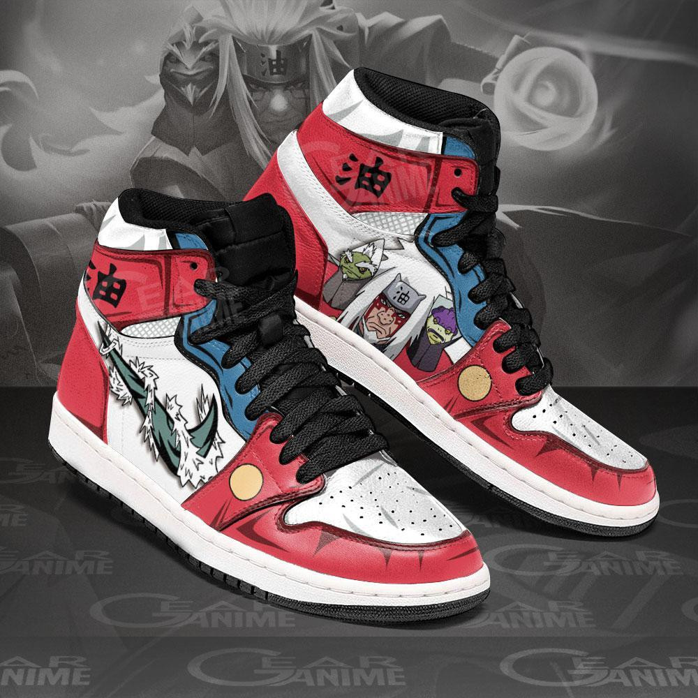 Jiraiya Sage JD1s Sneakers Anime Shoes, Air Jordan Hightop