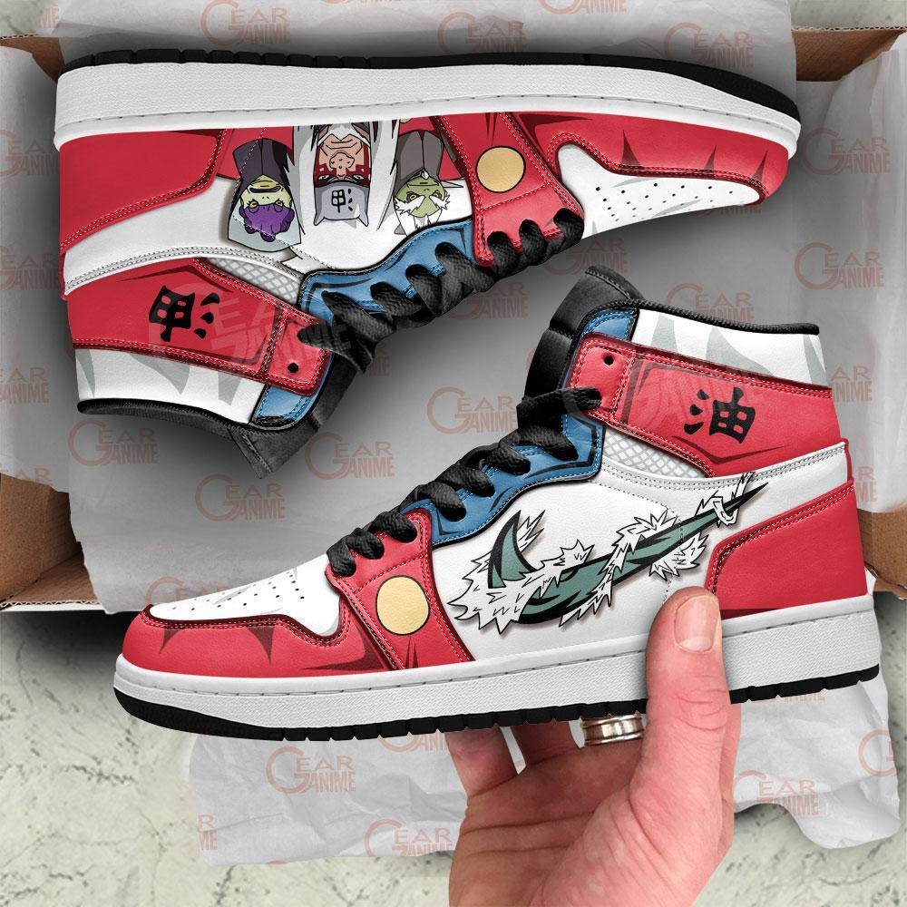 Jiraiya Sage JD1s Sneakers Anime Shoes, Air Jordan Hightop