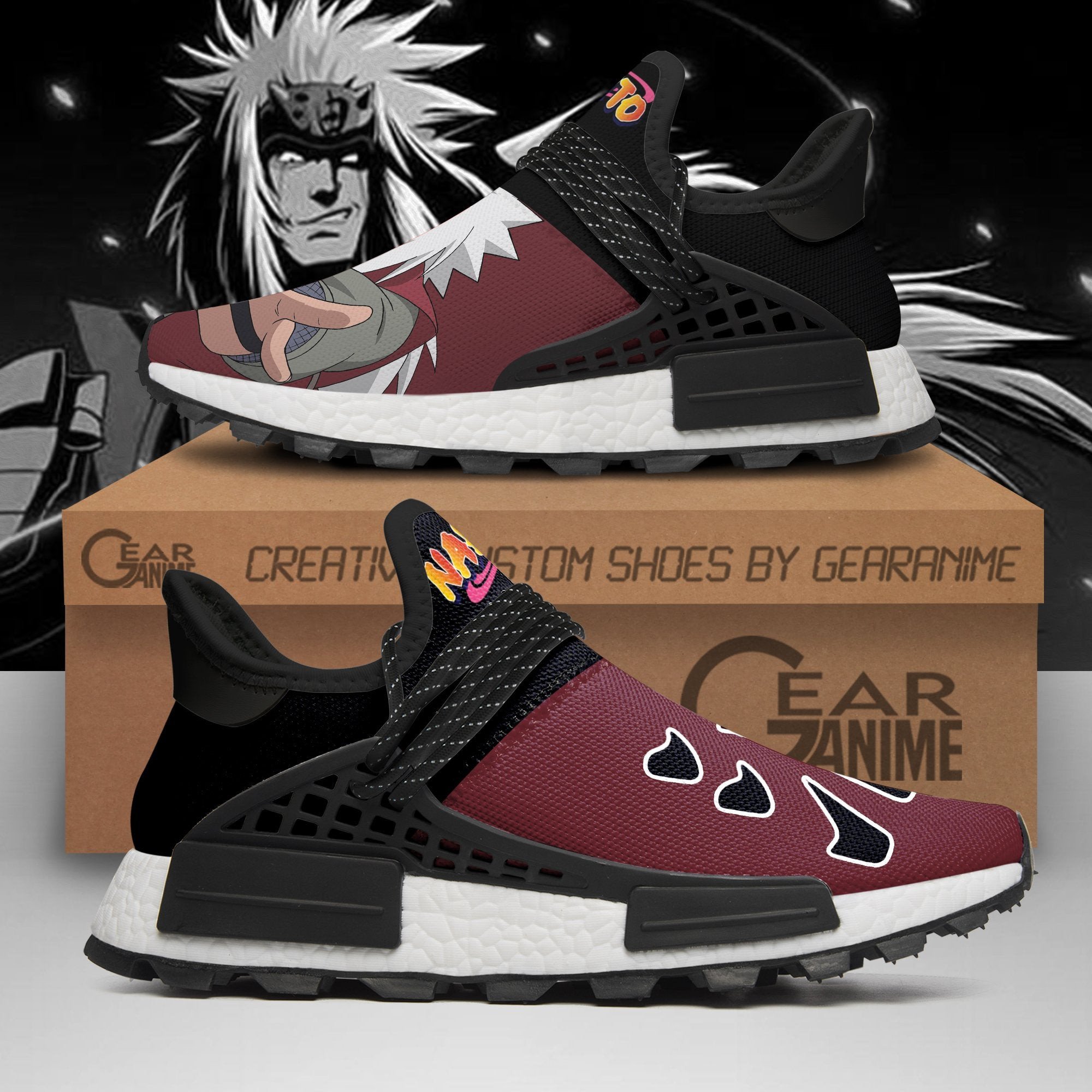 Jiraiya Shoes Ninjutsu Anime Sneakers, NMD Shoes