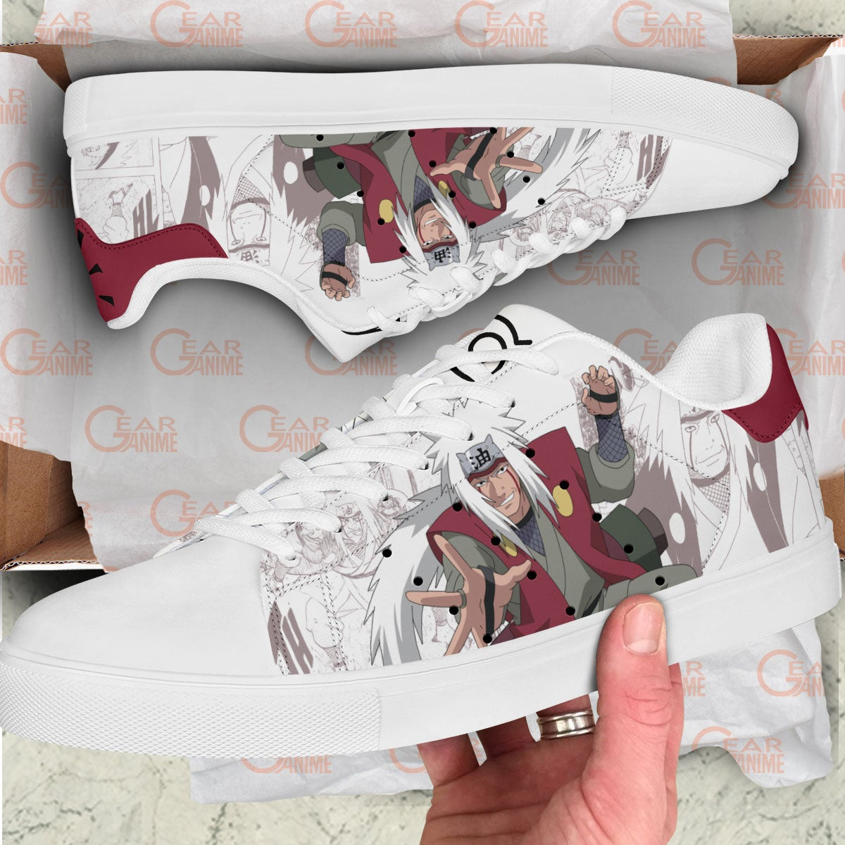 Jiraiya Skate Sneakers Custom NRT Anime Shoes