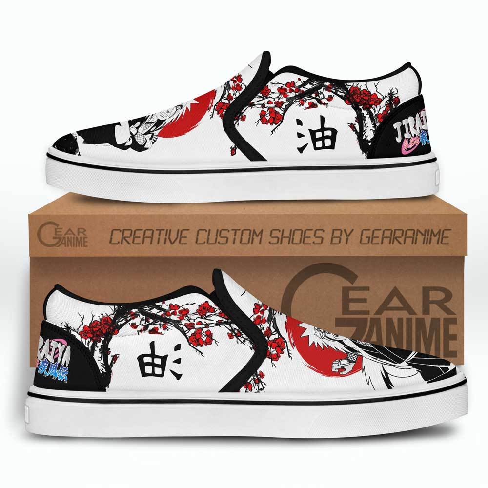 Jiraiya Slip-On Shoes Canvas Custom Japan Blossom Anime Shoes