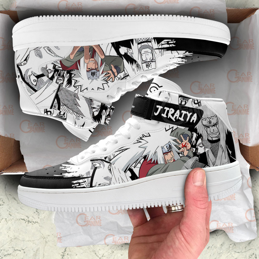 Jiraiya Sneakers Air Mid Custom Anime Shoes Mix Manga