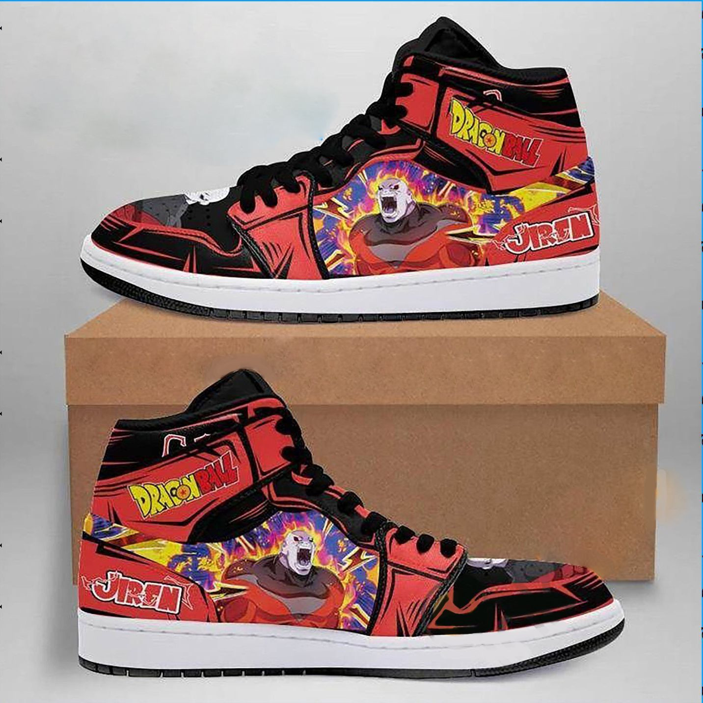 Jiren Dragon Ball Super Dragon Ball Z Anime 7 High Top Air Jordan Sneaker, Air Jordan Hightop