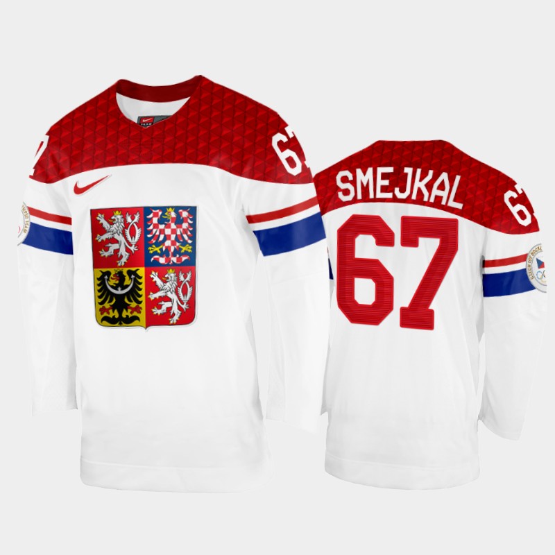 Jiri Smejkal Czech Republic White Home Jersey 2022 Winter Olympics