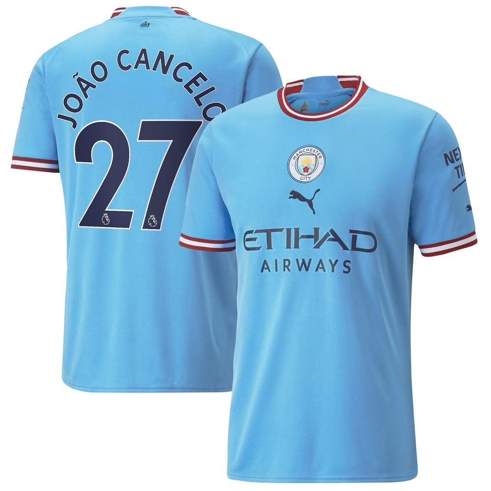Joao Cancelo 27 Manchester City Men 2022/23 Home Jersey – Sky Blue