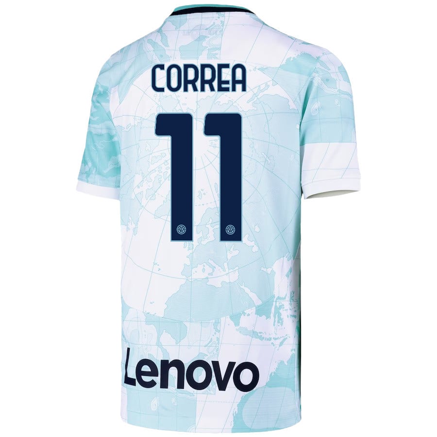 Joaquín Correa 11 Inter Milan 2022/23 Away Jersey – Youth, Light Green