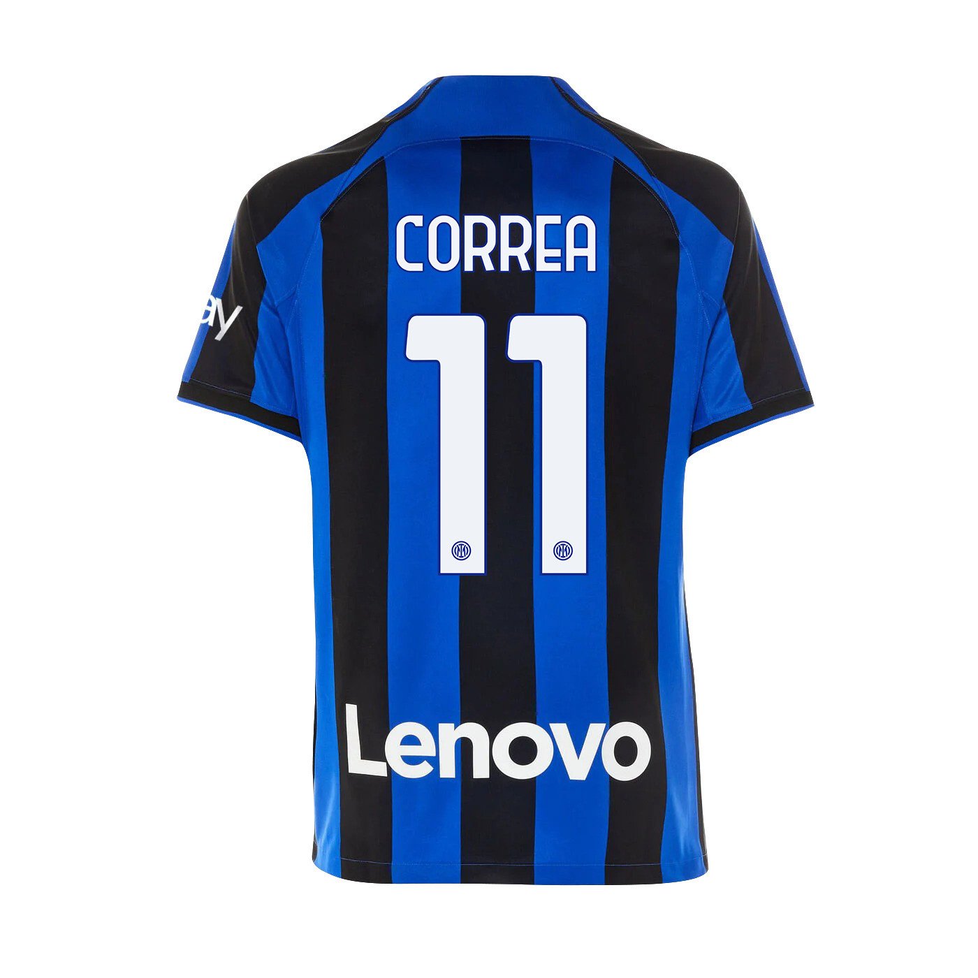 Joaquín Correa 11 Inter Milan 2022/23 Home Men Jersey – Black/Blue Stripes