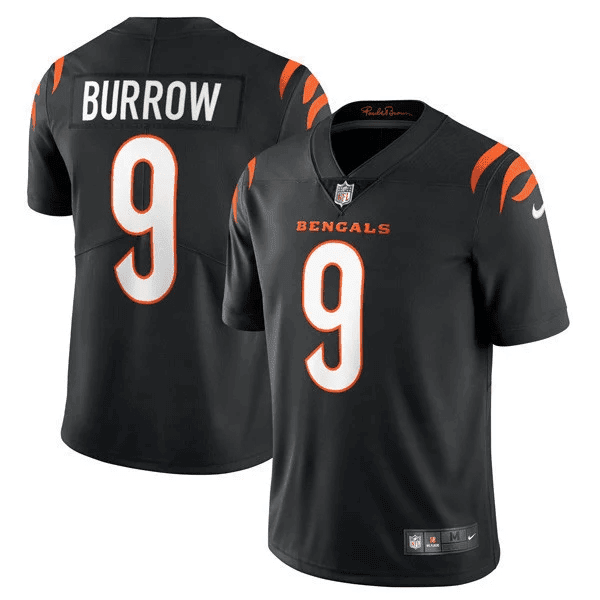 Joe Burrow Men's Cincinnati Bengals Regular Vapor Black Jersey - All Stitched 