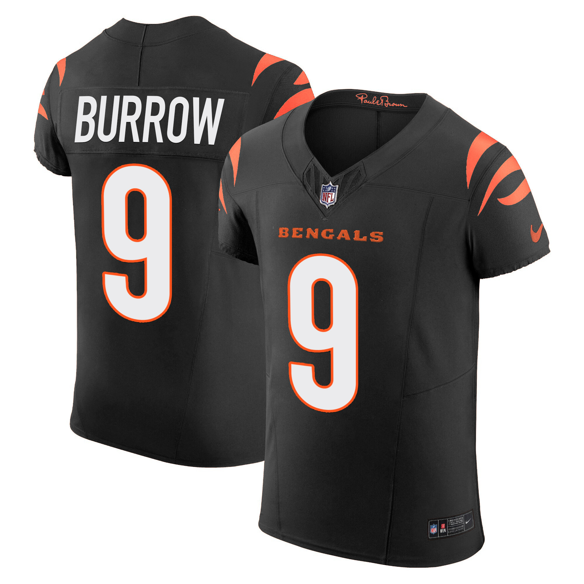 Joe Burrow Men's Cincinnati Bengals Vapor Elite Black Jersey - All Stitched 