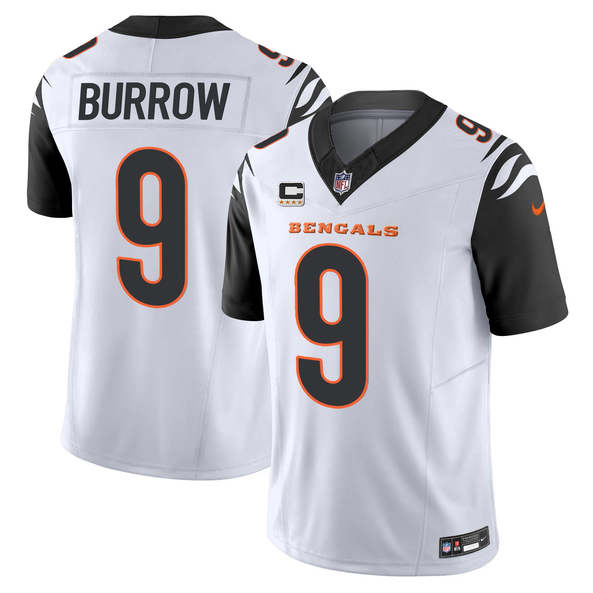 Joe Burrow Men's Cincinnati Bengals Vapor Limited Color Rush Jersey - All Stitched 
