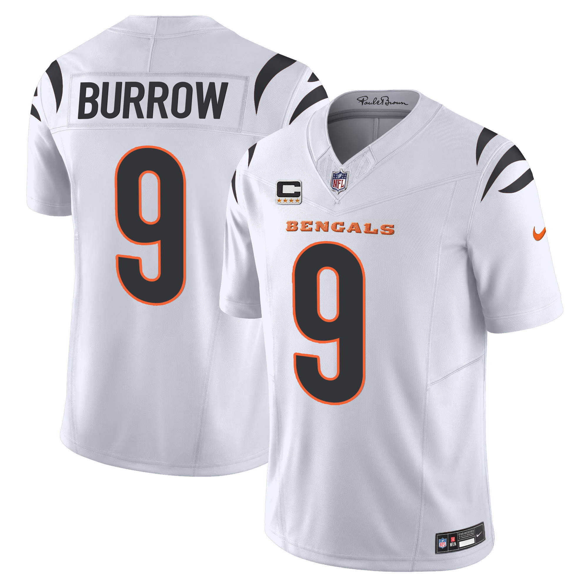 Joe Burrow Men's Cincinnati Bengals Vapor Limited White Jersey - All Stitched 