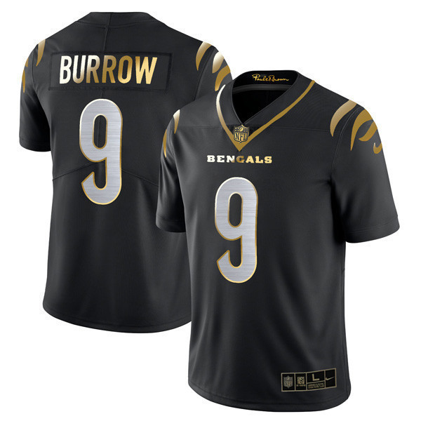 Joe Burrow Women's Cincinnati Bengals Player Vapor Limited Black Gold Jersey - All Stitched 