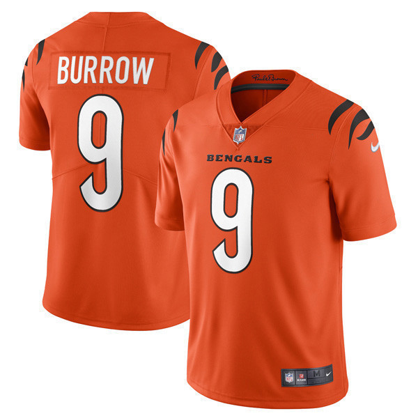 Joe Burrow Women's Cincinnati Bengals Player Vapor Limited Orange Jersey - All Stitched 