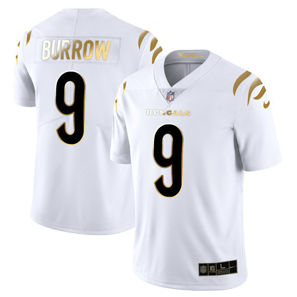 Joe Burrow Women's Cincinnati Bengals Player Vapor Limited White Gold Jersey - All Stitched 