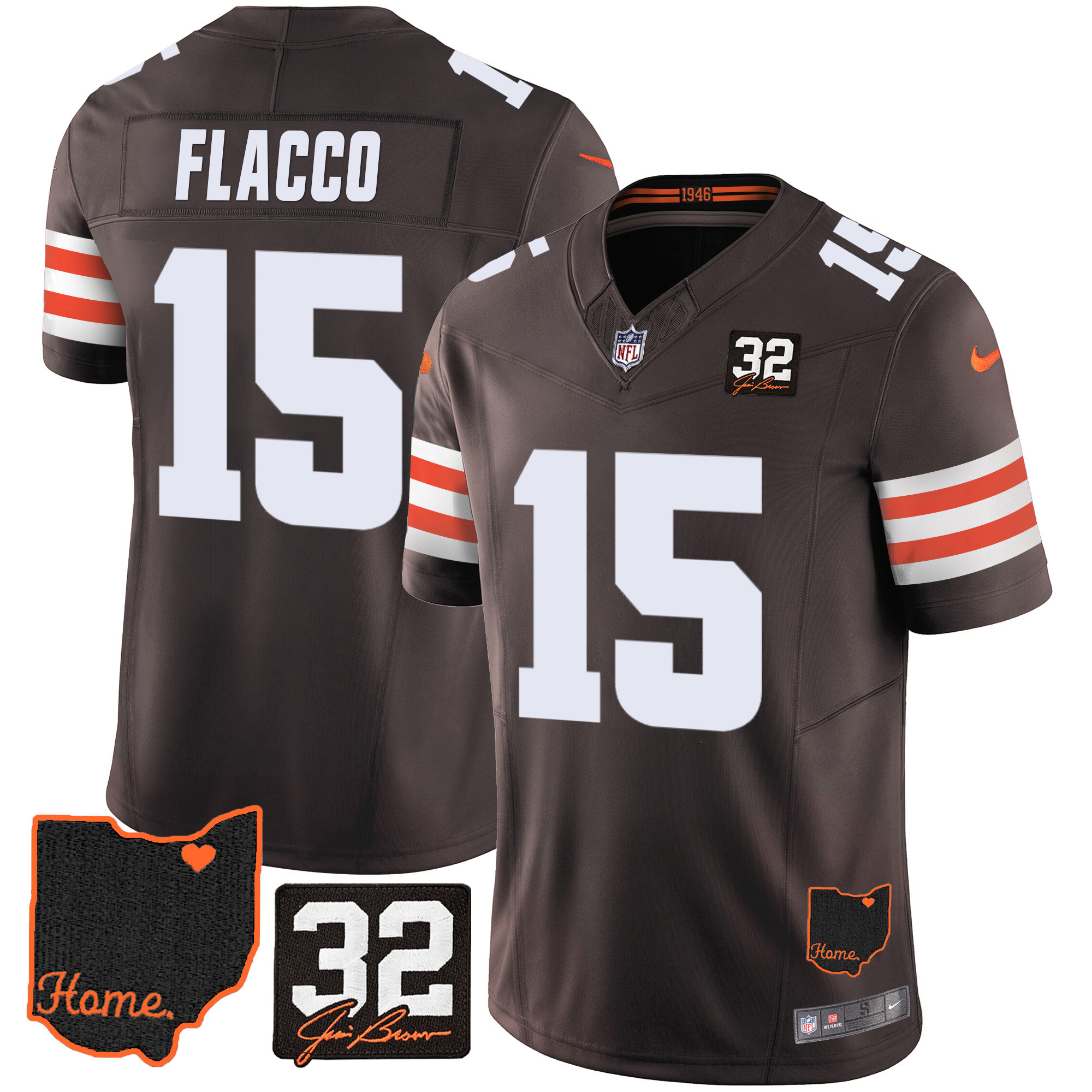 Joe Flacco Cleveland Browns Vapor Jersey - All Stitched
